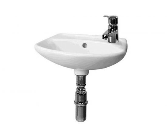 Мини-раковина Jika LYRA 410 мм, отверстие для смесителя слева, установочный комплект 00007615 