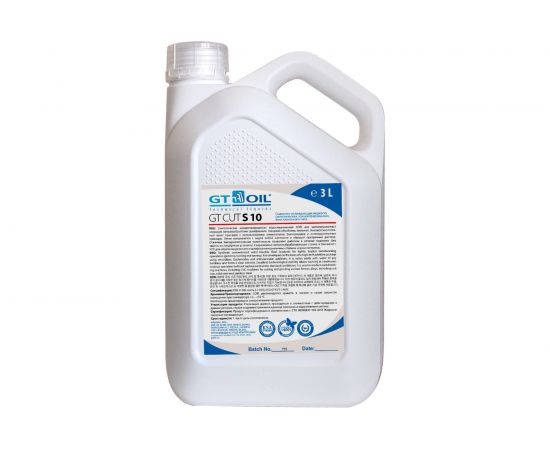 Жидкость смазочно-охлаждающая GT CUT S 10 3 л GT OIL 4640005941647 