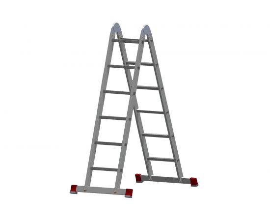 Двухсекционная шарнирная лестница Новая Высота 2х6 604426 