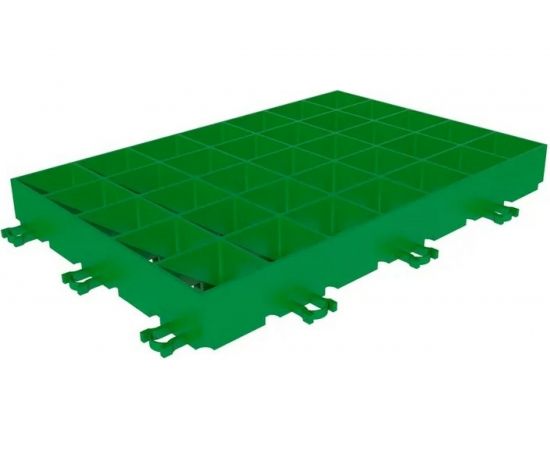 Газонная решетка Gidrolica 60х40х6,4 см - пластиковая зеленая кл.D400 601 