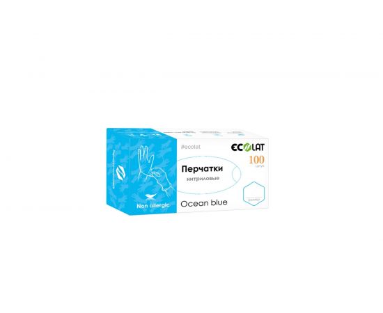 Нитриловые перчатки EcoLat Ocean blue 100 шт./уп. размер XL, 3035/XL – изображение 2