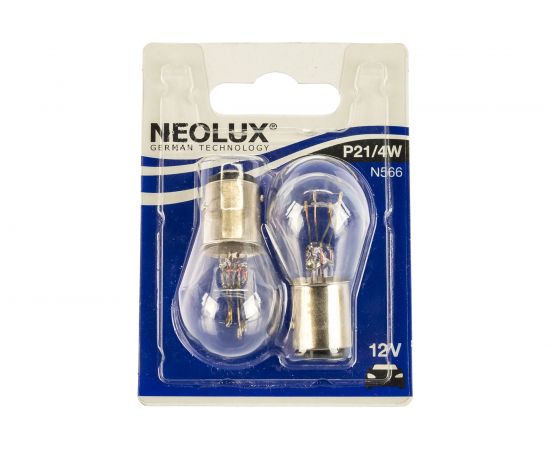 Автолампа NEOLUX P21 4W BAZ15d блистер, 2шт 12V 1 10 N566-02B – изображение 2