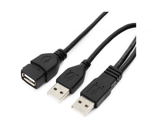Кабель Cablexpert, удлинитель, USB2.0 Pro, 2xAM/AF, 90cм, экранированный, черный, CCP-USB22-AMAF-3 – изображение 2