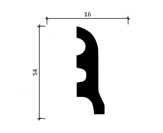 Напольный плинтус Decor-Dizayn ударопрочный влагостойкий под покраску 55Х16Х2000 мм DD18 – изображение 2