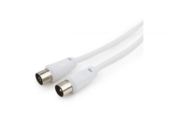 Телевизионный кабель Cablexpert Coaxial M/F 1.8 м белый CCV-515-W – изображение 2