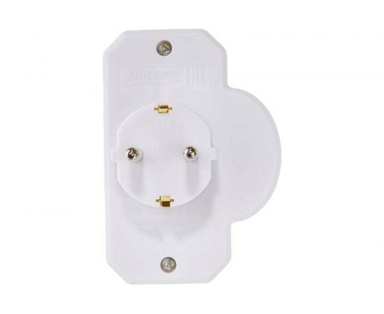 Разветвитель Navigator 94 698 NAD-3-R2F-WH 3 гнезда в ряд, 1 гнездо с заземлением, 2 гнезда без заземления 94698 – изображение 2