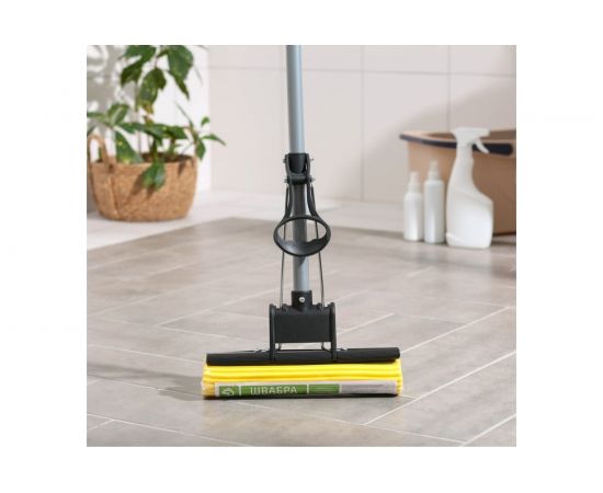 Швабра доляна PVA с роликовым отжимом, телескопическая ручка, 120 см 4363471 – изображение 3