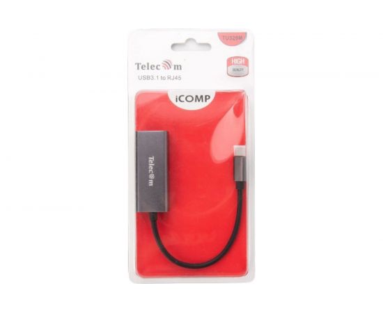 Кабель-переходник Telecom USB 3.1 Type-C - RJ-45, 1000Mbps Ethernet, Aluminum Shell, 0.15м TU320M – изображение 3