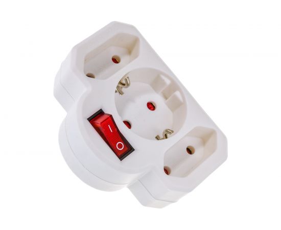 Разветвитель Navigator 94 698 NAD-3-R2F-WH 3 гнезда в ряд, 1 гнездо с заземлением, 2 гнезда без заземления 94698 – изображение 4