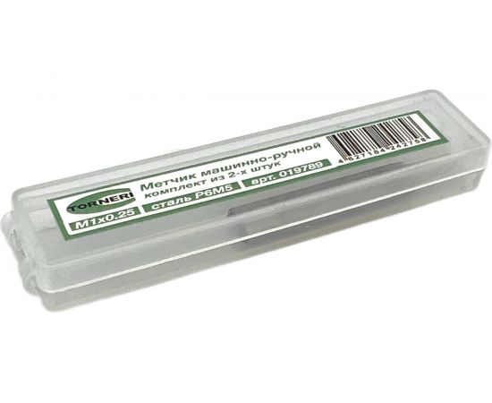 Машинно-ручной метчик TORNERI М 1х0.25 комплект из 2-х штук Р6М5 019789 – изображение 4