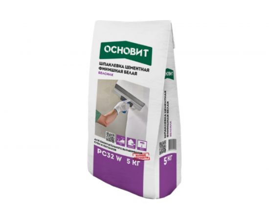 Цементная финишная шпаклевка Основит БЕЛСИЛК PC32 W белая 85486 