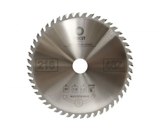 Диск торцовочный с тонким пропилом (216x30x1.8/1.2 мм; Z=48) PROCUT 797.2163048A 