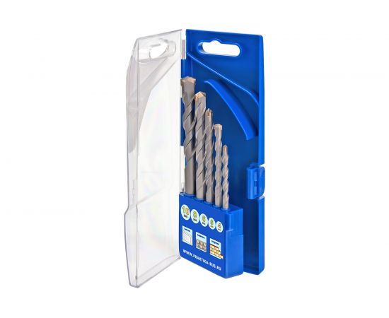 Набор сверл по бетону Профи (5 шт; 4, 5, 6, 8, 10 мм) ПРАКТИКА 640-322 