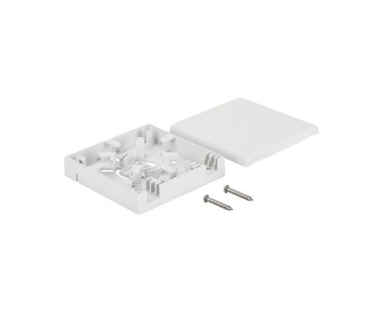 Оптическая розетка на 2 адаптера SC, 86х86х24 мм, белая LAN-SBF2-WH 