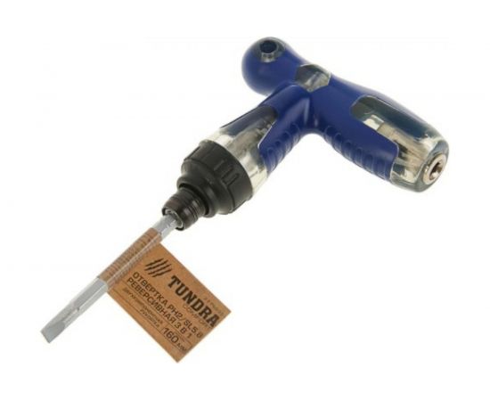 Комбинированная отвертка TUNDRA 3 в 1, 160 мм, реверс, 2К рукоятка 2276022 