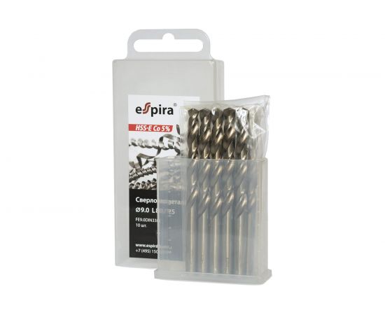 Сверло по металлу HSS Co5 (10 шт; 6.5х63х101 мм) Espira FE6.5DIN338 – изображение 2