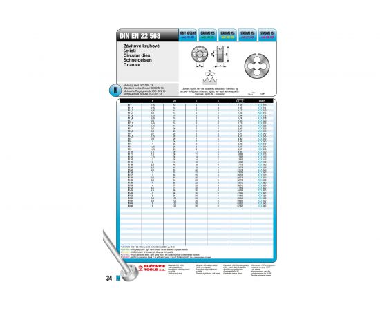 Плашка HSS М 10 шаг 1,5 мм D30 мм Bucovice Tools 240100 – изображение 2