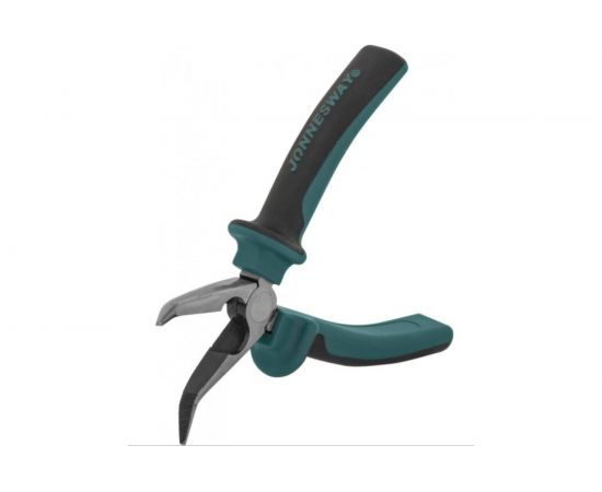 Изогнутые длинногубцы с двухкомпонентными рукоятками Jonnesway P1216 160 мм 49414 – изображение 2