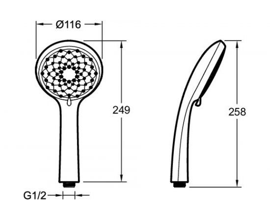 Ручной душ JACOB DELAFON E72421RU-CP AWAKEN 3-х режимный, 110 мм Organic 00000047948 – изображение 2