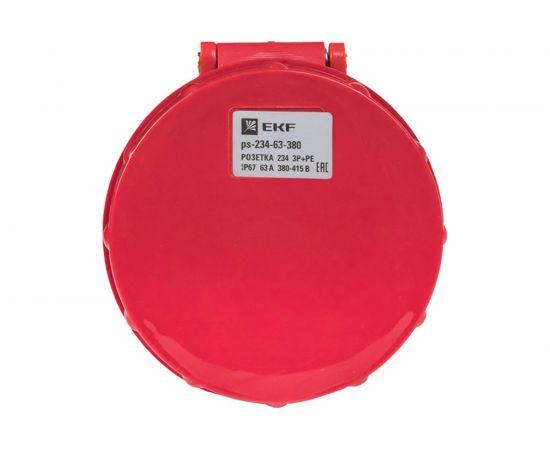 Кабельная розетка EKF 63А 3Р+Е IP44 перен 380В 234 ЭКФ ps-234-63-380 – изображение 2