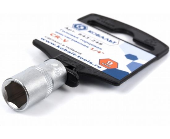 Торцевая головка КОБАЛЬТ 1/4, 9мм, Cr-V 643-248 – изображение 2