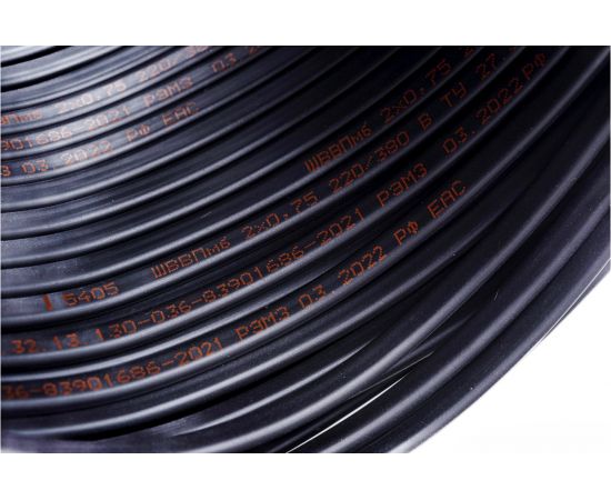 Шнур TDM ШВВПмб 2х0,75 100м, черный Народный SQ0120-0304 – изображение 3