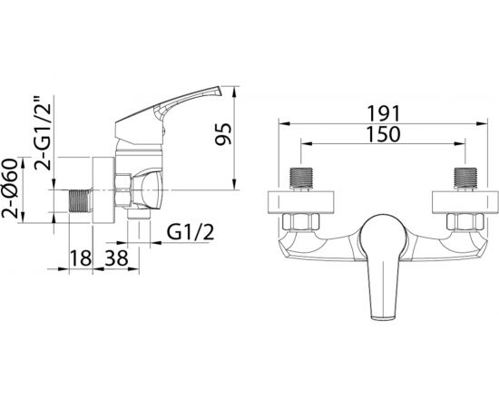 Смеситель для душа Milardo Sterm STESB00M03 – изображение 3