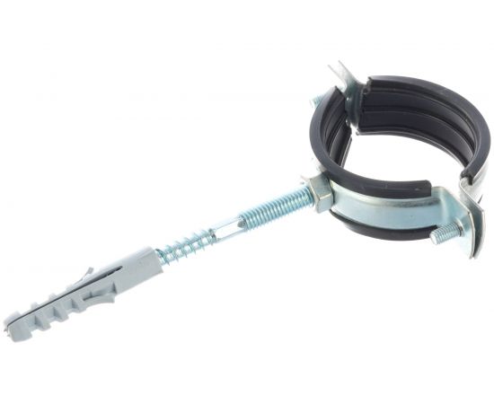 Сантехнический хомут для труб СИБРТЕХ 48-53 1 1/2"", резин, упл шпилька+дюбель 48168 – изображение 3