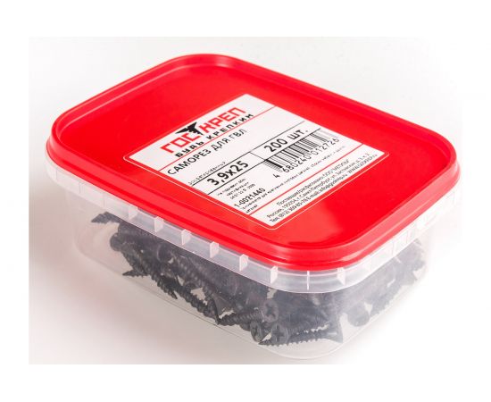 Саморез для ГВЛ Госкреп 3.9х25 мм, 200 шт., пластиковый контейнер, 280 мл 1-0021440 – изображение 4