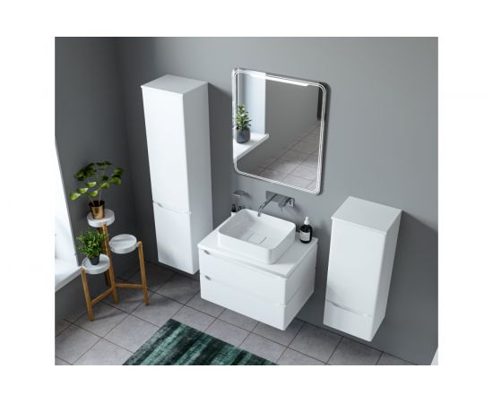 Тумба для ванной MIXLINE ""ВИКТОРИЯ-70"" Софт белый, под умывальник Джой-46Триумф-56/Ringo-53 ПВХ 547202 – изображение 5