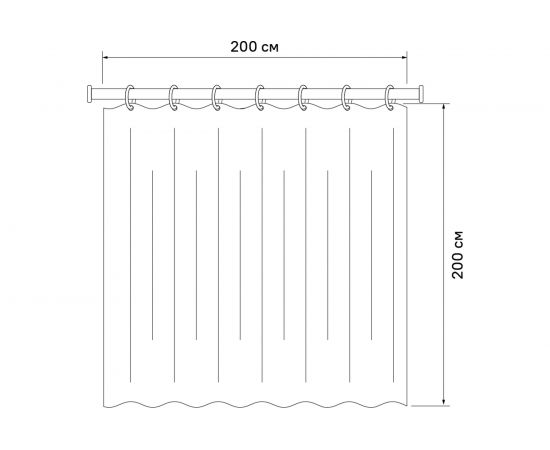 Штора для ванной комнаты IDDIS 200*200 см, полиэстер, cherry tree SCID100P – изображение 6