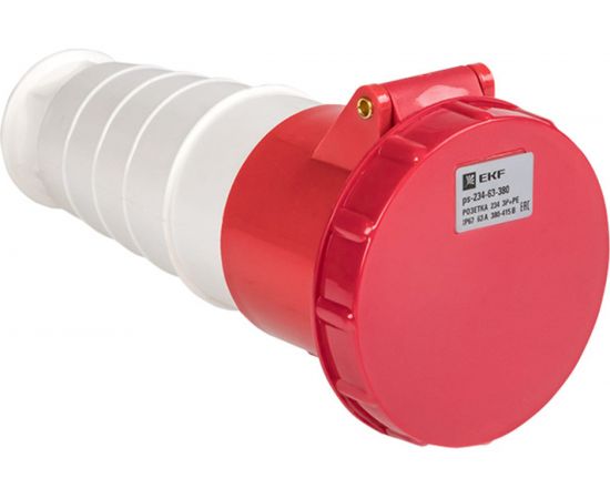 Кабельная розетка EKF 63А 3Р+Е IP44 перен 380В 234 ЭКФ ps-234-63-380 – изображение 6
