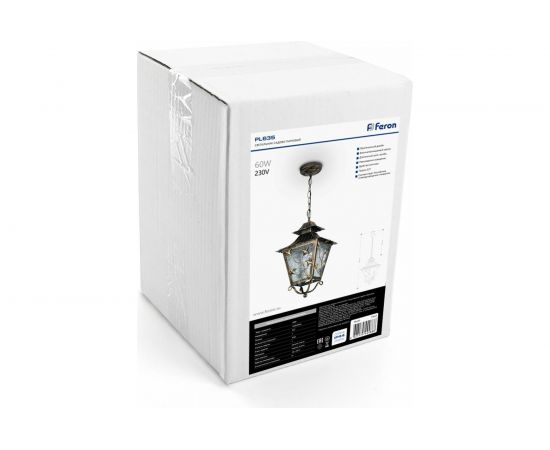 Садово-парковый светильник FERON PL635 на цепочке 60W 230V E27, черное золото 11643 – изображение 6