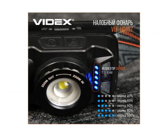 Налобный светодиодный фонарик H045Z 270Lm 5000K Videx VLF-H045Z – изображение 9