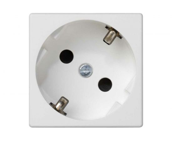 Розетка с заземлением Simon, 2P+E, модуль К45, безвинтовой зажим, 16А, 250В, белый СK11-000009 