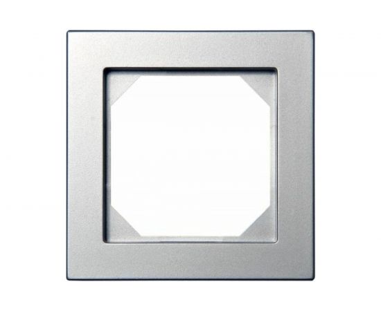 Одноместная рамка LIREGUS Эпсилон K14-245-01 E/Mt серебро 28-186 