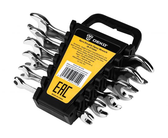 Набор усиленных гаечных рожковых ключей DEKO DKHT06 6 предметов 