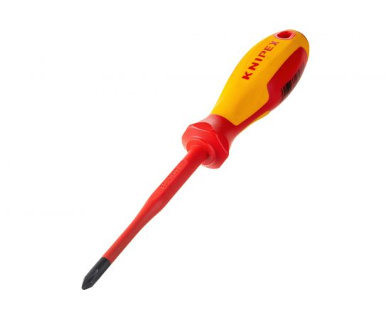 Крестовая отвертка KNIPEX PH2 тонкая, VDE, длина лез 100 мм, L-212 мм KN-982402SL 