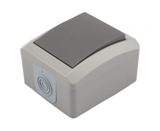 Проходной накладной выключатель KRANZ IP54 серый KR-78-0610 