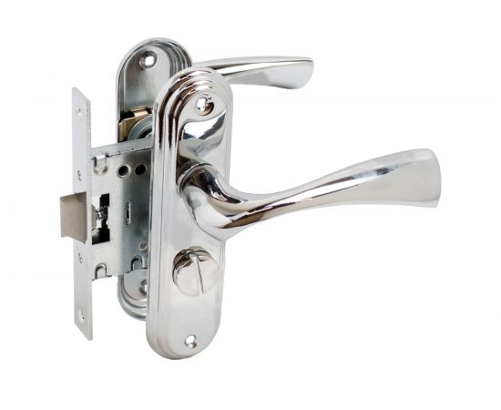 Защелка БУЛАТ ЗЩ1-Д03.04 (Л) НОМОС (хром; левая; с фиксацией) 13960 