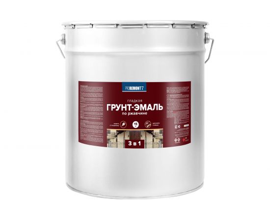 Грунт-эмаль Proremontt 3 в 1 красно-коричневая, 15 кг Лк-00012405 