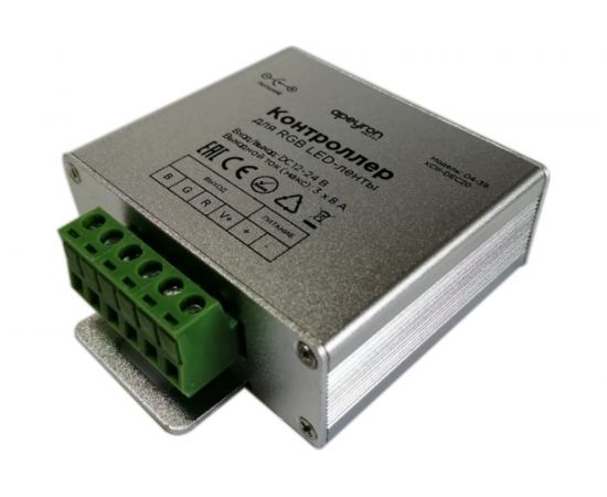 Контроллер Apeyron RGB, 12/24В, 288/576Вт, 3 канала х 8А, IP20, пульт кноп, радио/04-39 