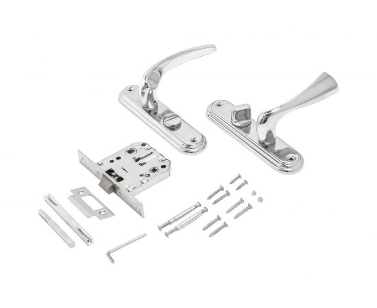 Защелка БУЛАТ ЗЩ1-Д03.04 (Л) НОМОС (хром; левая; с фиксацией) 13960 – изображение 2