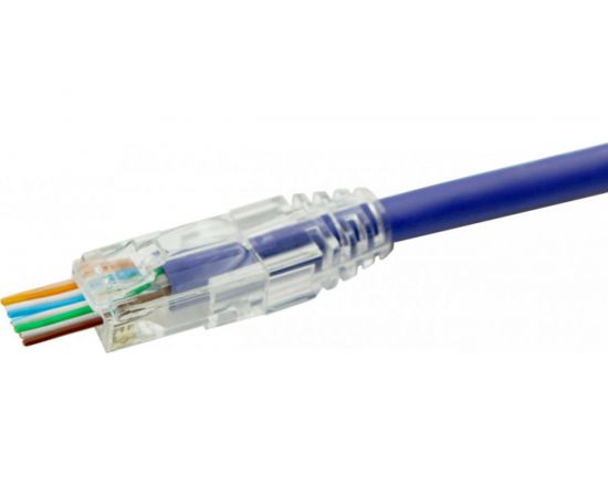 Разъем Hyperline PLEZ-8P8C-UA-C6-100 легкой оконцовки RJ-45 (8P8C) под витую пару, язычок Ar 445731 – изображение 2