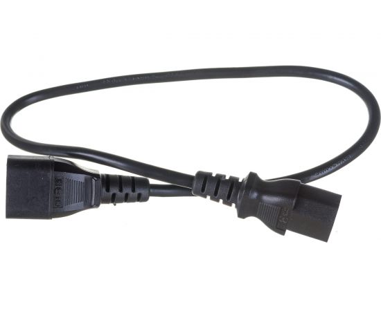 Кабель питания монитор-компьютер Hyperline PWC-IEC13-IEC14-0.5-BK IEC 320 C13 - IEC 320 C14 43792 – изображение 2