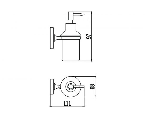 Дозатор для жидкого мыла с держателем Savol хром S-007031 23226 – изображение 2