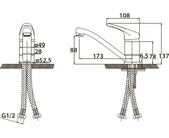 Смеситель KAISER County тюльпан поворотный O40 66211 – изображение 2