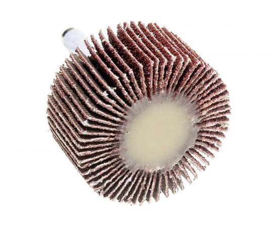 Круг шлифовальный лепестковый радиальный (40x20 мм; хвостовик 6 мм; P80) Hogert Technik HT8D003 – изображение 2