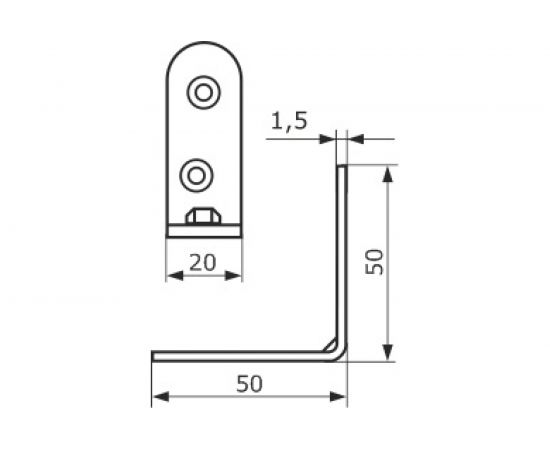 Мебельный уголок Домарт 50х50х20, комплект, 2 шт., бронза антик 170254 – изображение 2