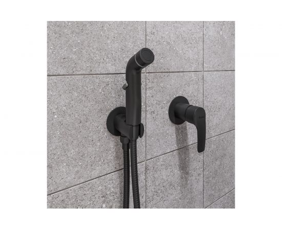 Встраиваемый смеситель с гигиеническим душем IDDIS Ray черный матовый RAYBLR2i08 – изображение 2